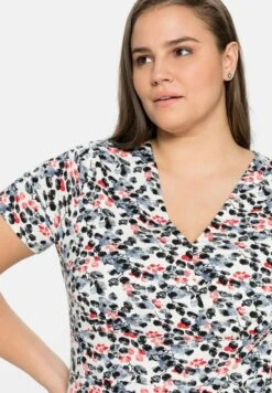 Sheego Jerseykleid - Weiß Bedruckt -Sheego f049962aa0164c51b05df743f551f86a