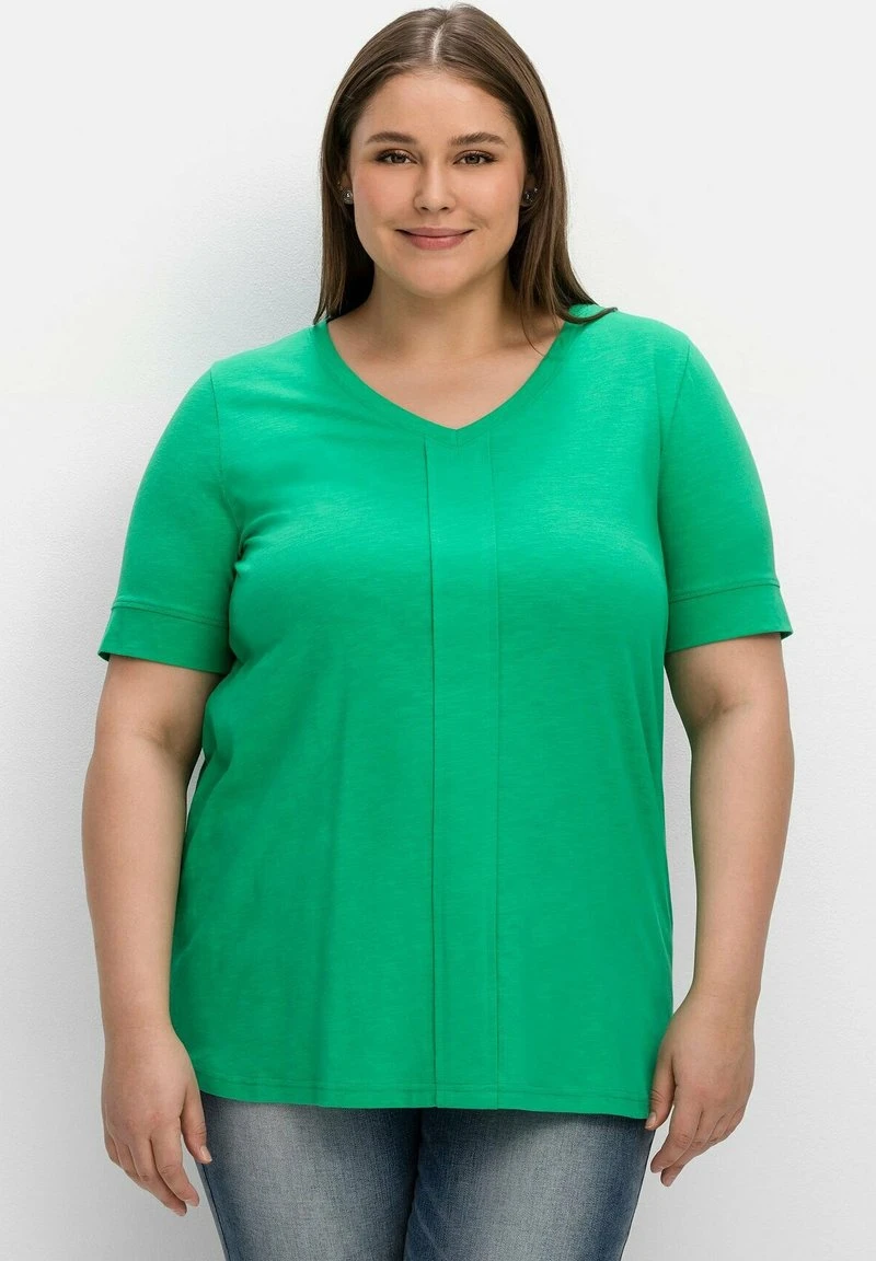 Sheego T-Shirt Basic - Blattgrün 3 Sheego T-Shirt Basic - Blattgrün