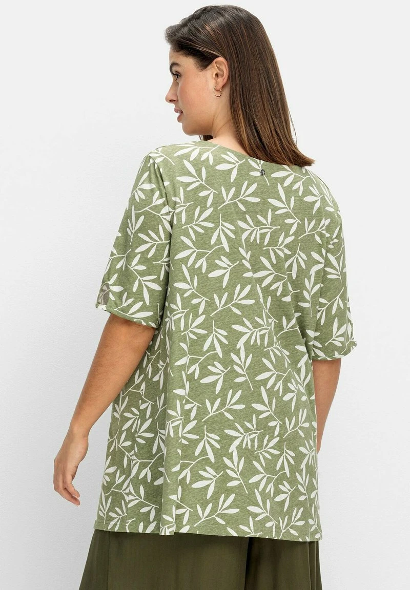 Sheego T-Shirt Print - Khaki Gemustert 5 Sheego T-Shirt Print - Khaki Gemustert – Bild 3