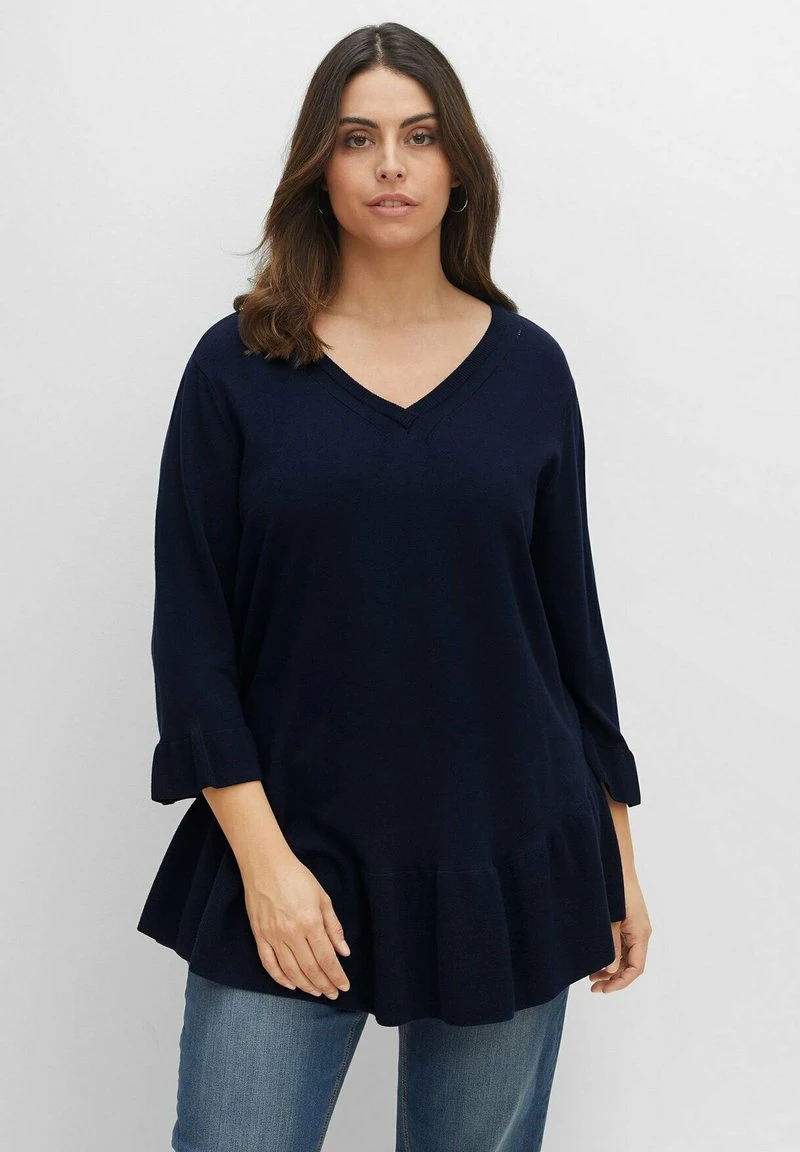Sheego Strickpullover - Nachtblau 3 Sheego Strickpullover - Nachtblau