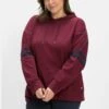 Sheego Kapuzenpullover - Weinrot