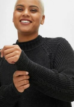 Sheego Strickpullover - Schwarz Meliert 11 Sheego Strickpullover - Schwarz Meliert -Sheego f4c83850497647dba6dfdf0a1bf55da5