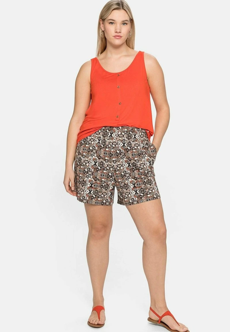 Sheego Shorts - Rostrot Gemustert 4 Sheego Shorts - Rostrot Gemustert – Bild 2