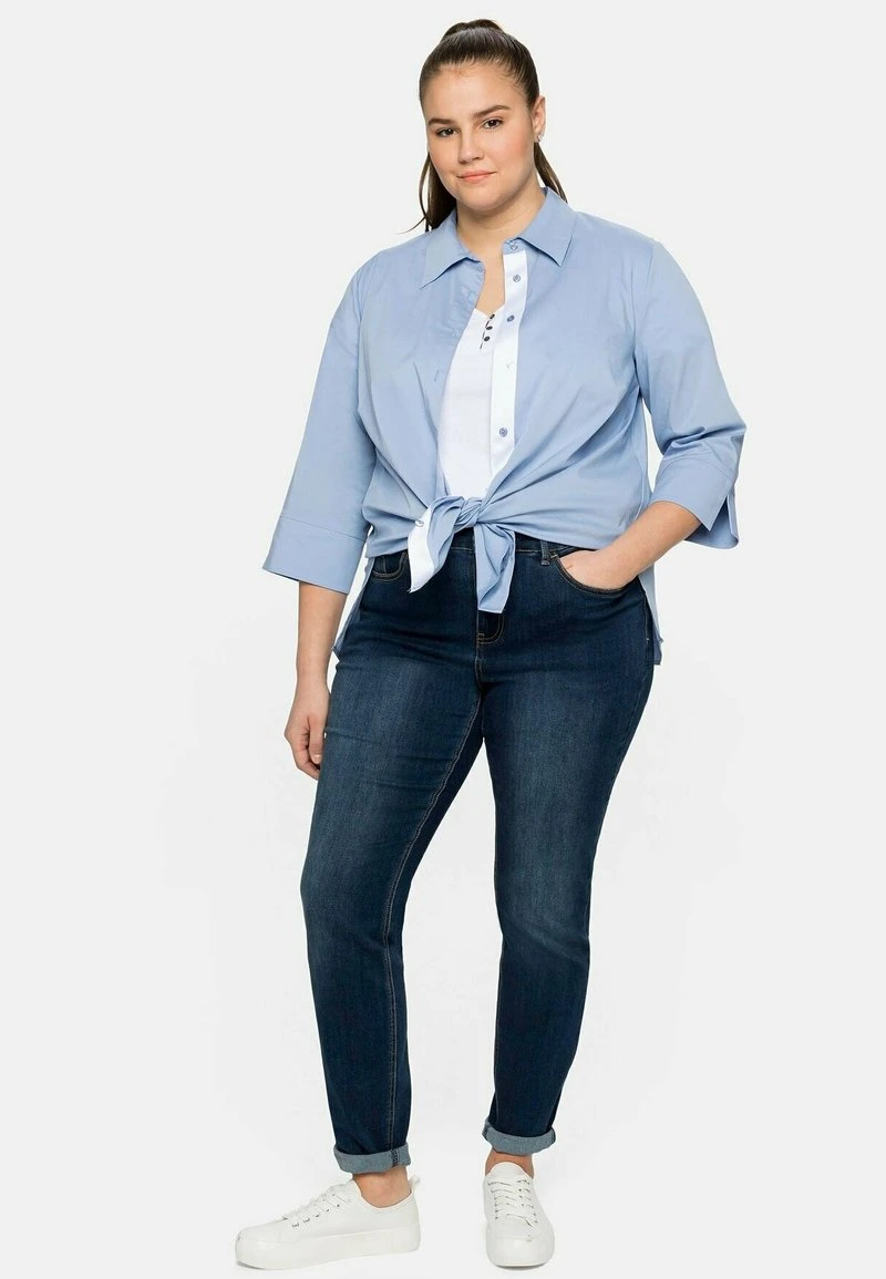 Sheego Hemdbluse - Mittelblau 4 Sheego Hemdbluse - Mittelblau – Bild 2