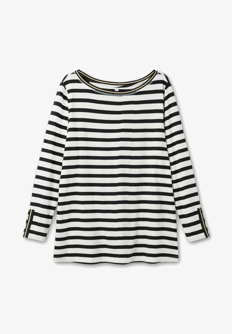 Sheego Langarmshirt - Schwarz Gestreift 7 Sheego Langarmshirt - Schwarz Gestreift – Bild 5