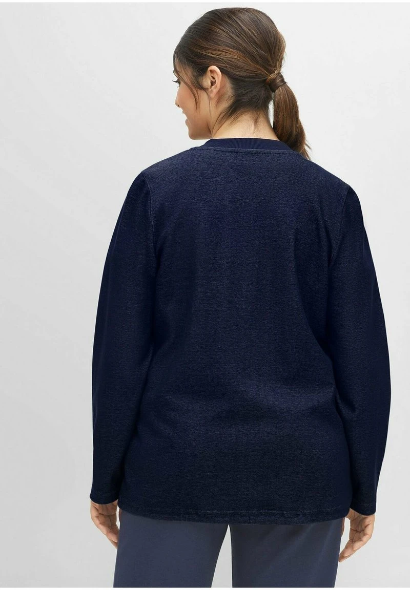 Sheego Sweatjacke - Marineblau 5 Sheego Sweatjacke - Marineblau – Bild 3