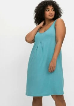 Sheego Jerseykleid - Türkis