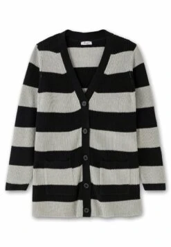 Sheego Strickjacke - Schwarz Hellgrau -Sheego f65ace47564c44099ee0a93dbf5ce905