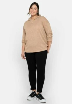 Sheego Kapuzenpullover - Camelfarben -Sheego f70d92b8faed4ed580567d50fe3c221a