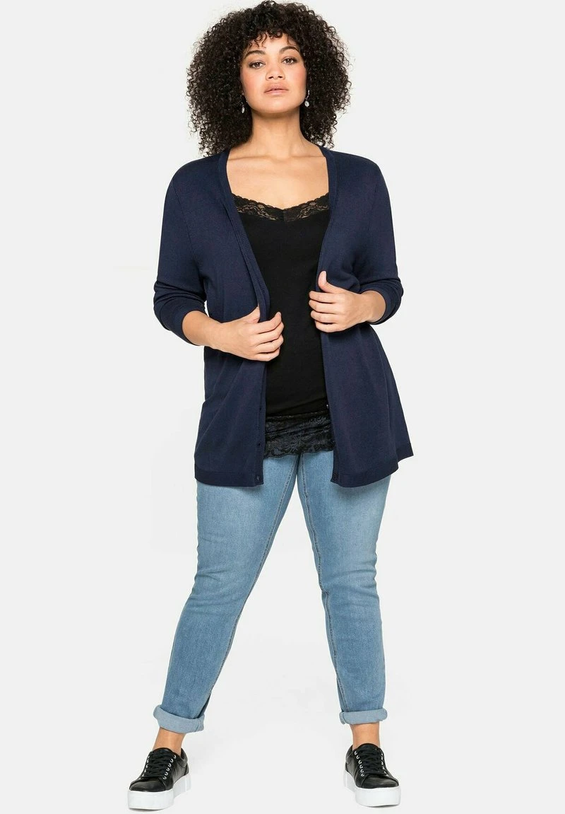 Sheego Strickjacke - Marine 4 Sheego Strickjacke - Marine – Bild 2