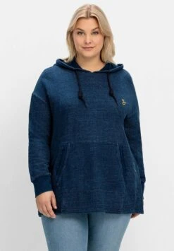 Sheego Kapuzenpullover - Dark Blue Denim