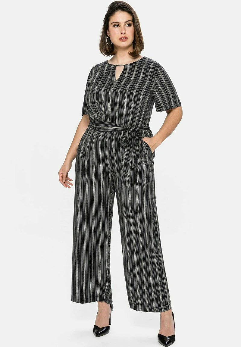 Sheego Jumpsuit - Schwarz Bedruckt 7 Sheego Jumpsuit - Schwarz Bedruckt – Bild 5