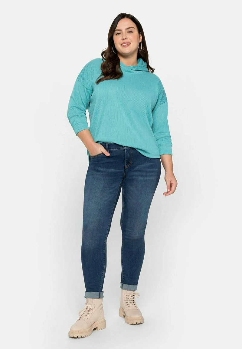 Sheego Kapuzenpullover - Aqua 4 Sheego Kapuzenpullover - Aqua – Bild 2