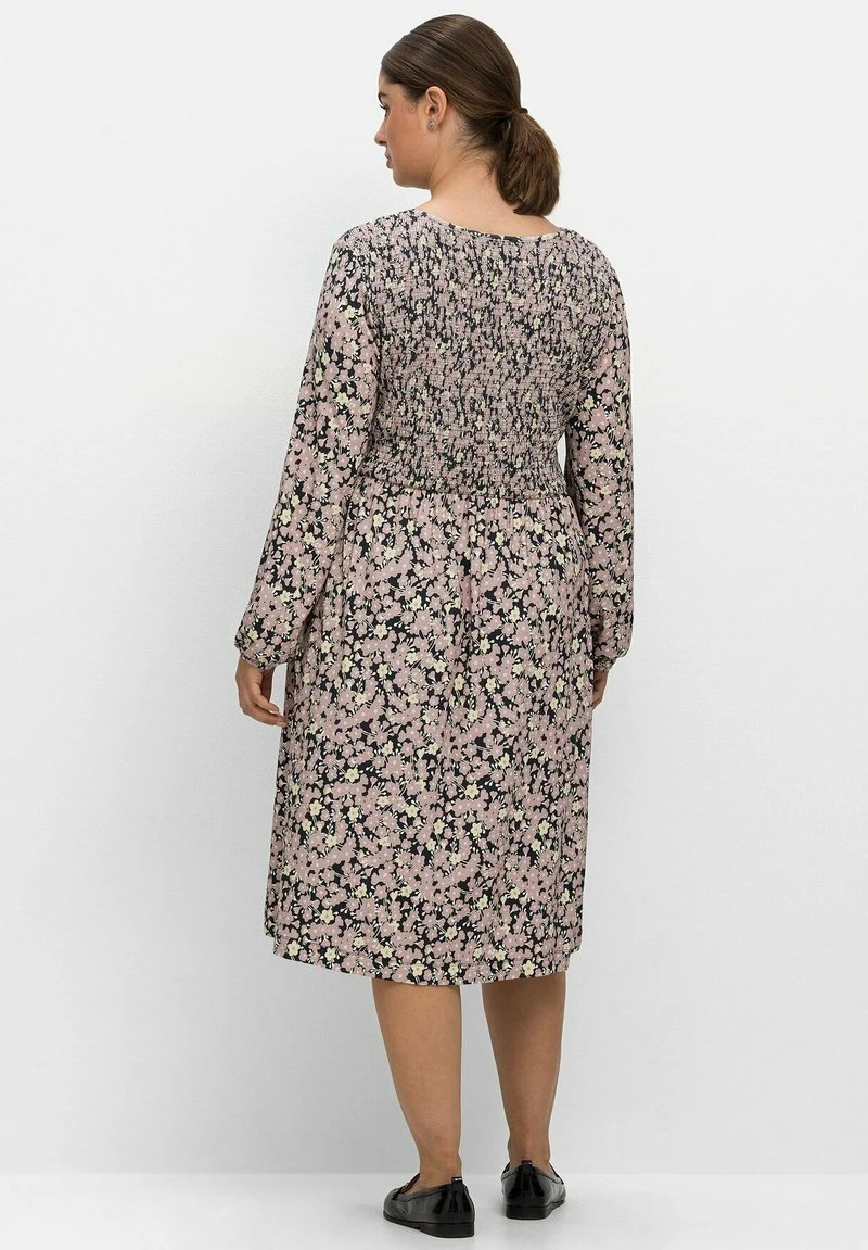 Sheego Jerseykleid - Grau Gemustert 4 Sheego Jerseykleid - Grau Gemustert – Bild 2