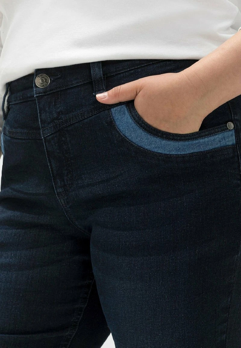 Sheego Jeans Bootcut - Dark Blue Used Denim 7 Sheego Jeans Bootcut - Dark Blue Used Denim – Bild 5