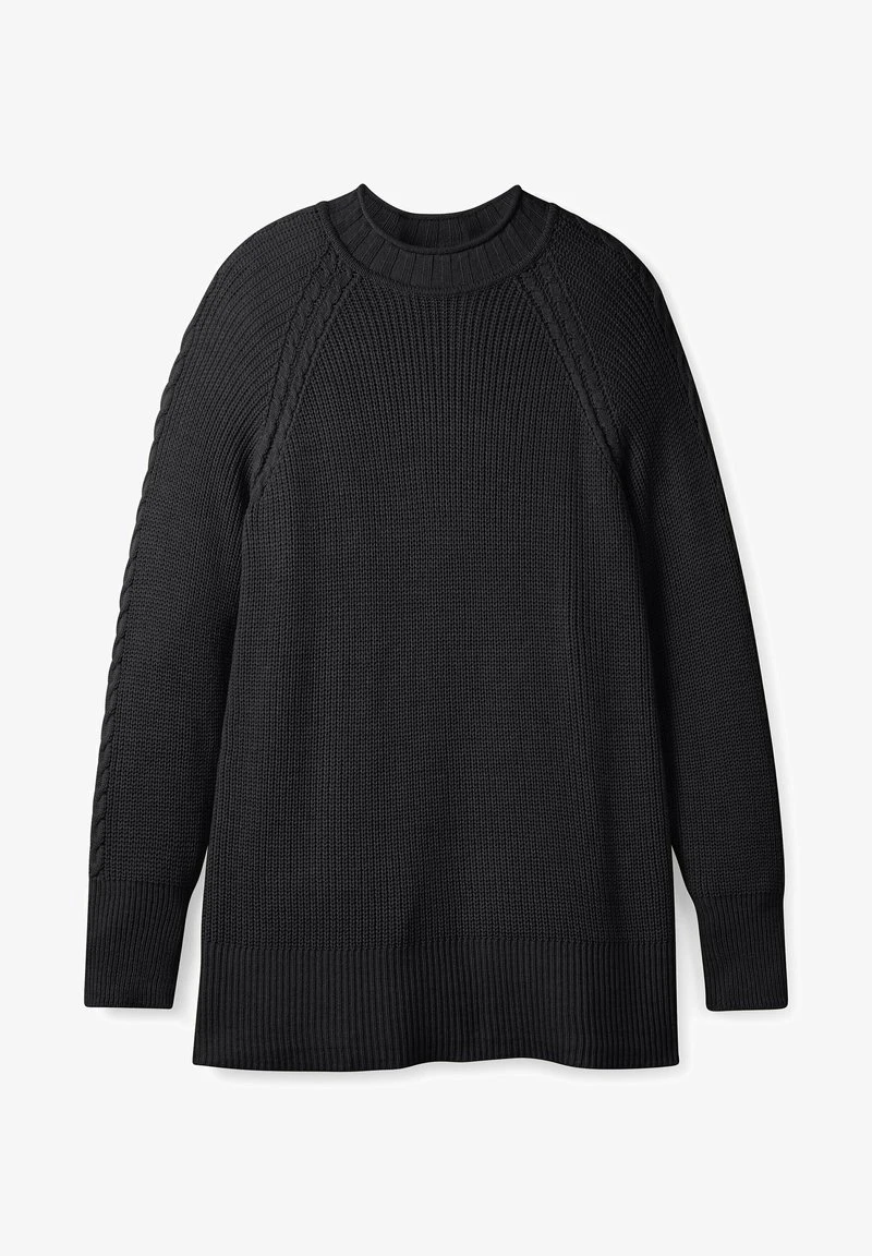 Sheego Strickpullover - Schwarz Meliert 8 Sheego Strickpullover - Schwarz Meliert – Bild 6