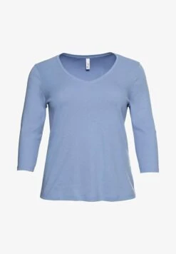 Sheego Langarmshirt - Mittelblau -Sheego fbc4323688174fc4b8a0ed92bbb85266