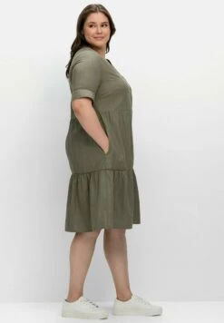 Sheego MIDI - Freizeitkleid - Khaki -Sheego fc1c50ad46ca4ce0b8880b2c0ddd4457