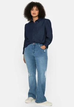 Sheego Hemdbluse - Dark Blue Denim -Sheego fca619aeb32e4b41add216946b628f5e