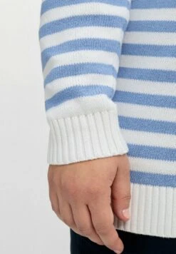 Sheego Strickjacke - Mittelblau Offwhite -Sheego fccfccfa036340d49fe01dd6baf32ad0