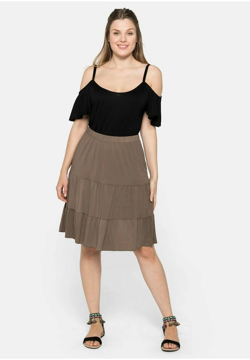 Sheego STRAND - A-Linien-Rock - Dunkeltaupe 4 Sheego STRAND - A-Linien-Rock - Dunkeltaupe – Bild 2