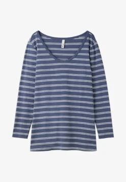 Sheego Langarmshirt - Indigo Weiß 12 Sheego Langarmshirt - Indigo Weiß -Sheego fdd50ec6f3b3450e8c794391aebcc0a1