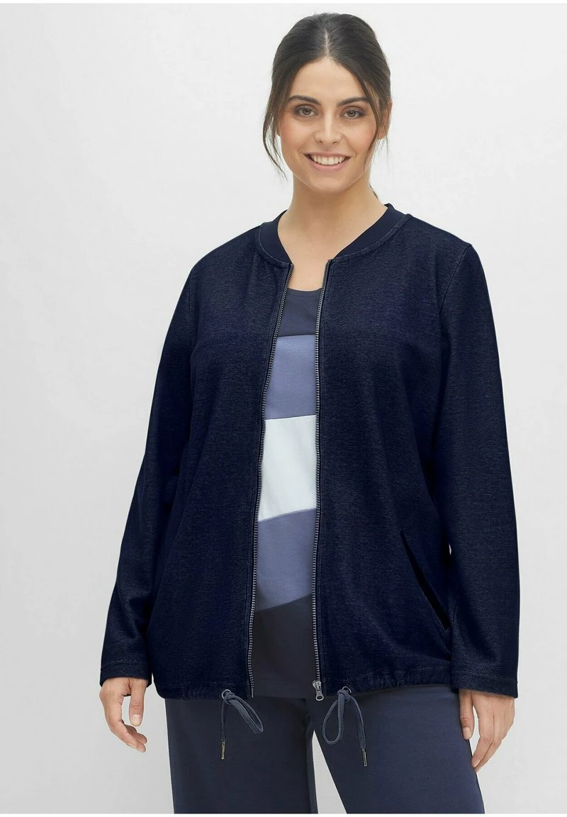Sheego Sweatjacke - Marineblau 3 Sheego Sweatjacke - Marineblau