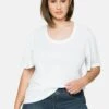 Sheego T-Shirt Basic - Weiß 1 Sheego T-Shirt Basic - Weiß -Sheego ff40c727a5a942eda0ab56028e4ad79d