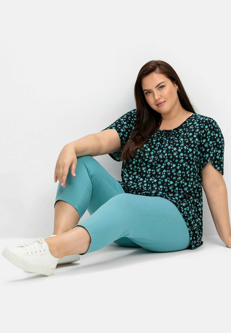 Sheego SCHMALE 7/8 - Stoffhose - Aqua 7 Sheego SCHMALE 7/8 - Stoffhose - Aqua – Bild 5